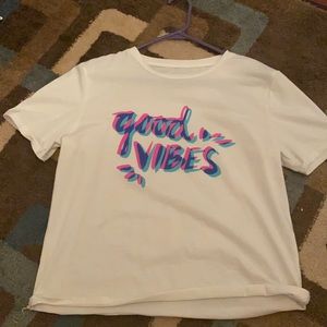 white shirt with fun writing